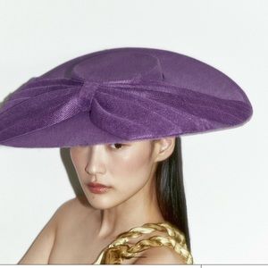 Zara Purple Wide-Brim Hat